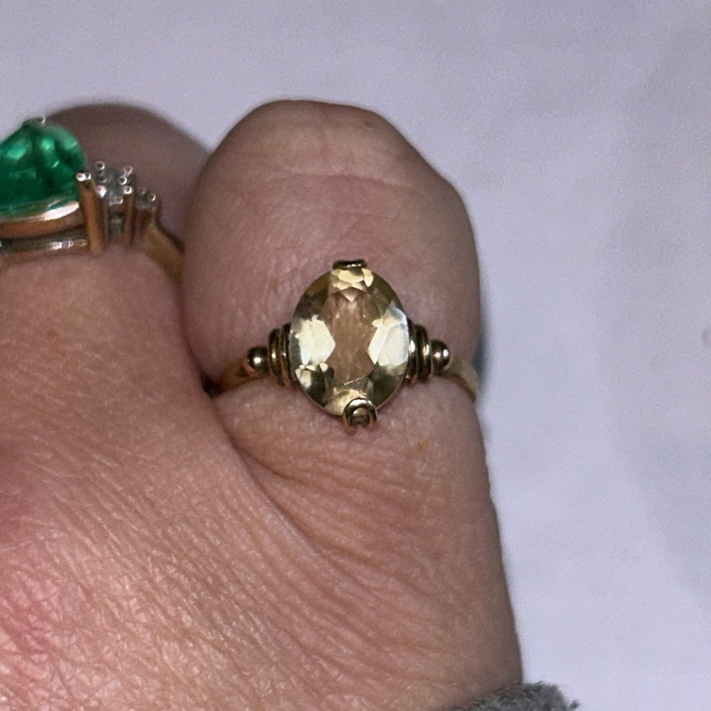 Vintage 10k Citrine ring